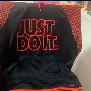 Red and black polka dot Nike jacket